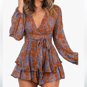 Plus Size Woman’s Long Sleeve Romper Dress